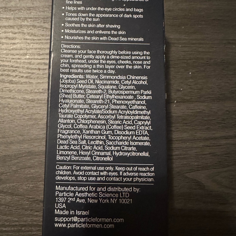 PARTICLE AESTHETIC SCIENCE FACE CREAM MEN'S FORMULA DAILY CARE New - Picture 2 of 2